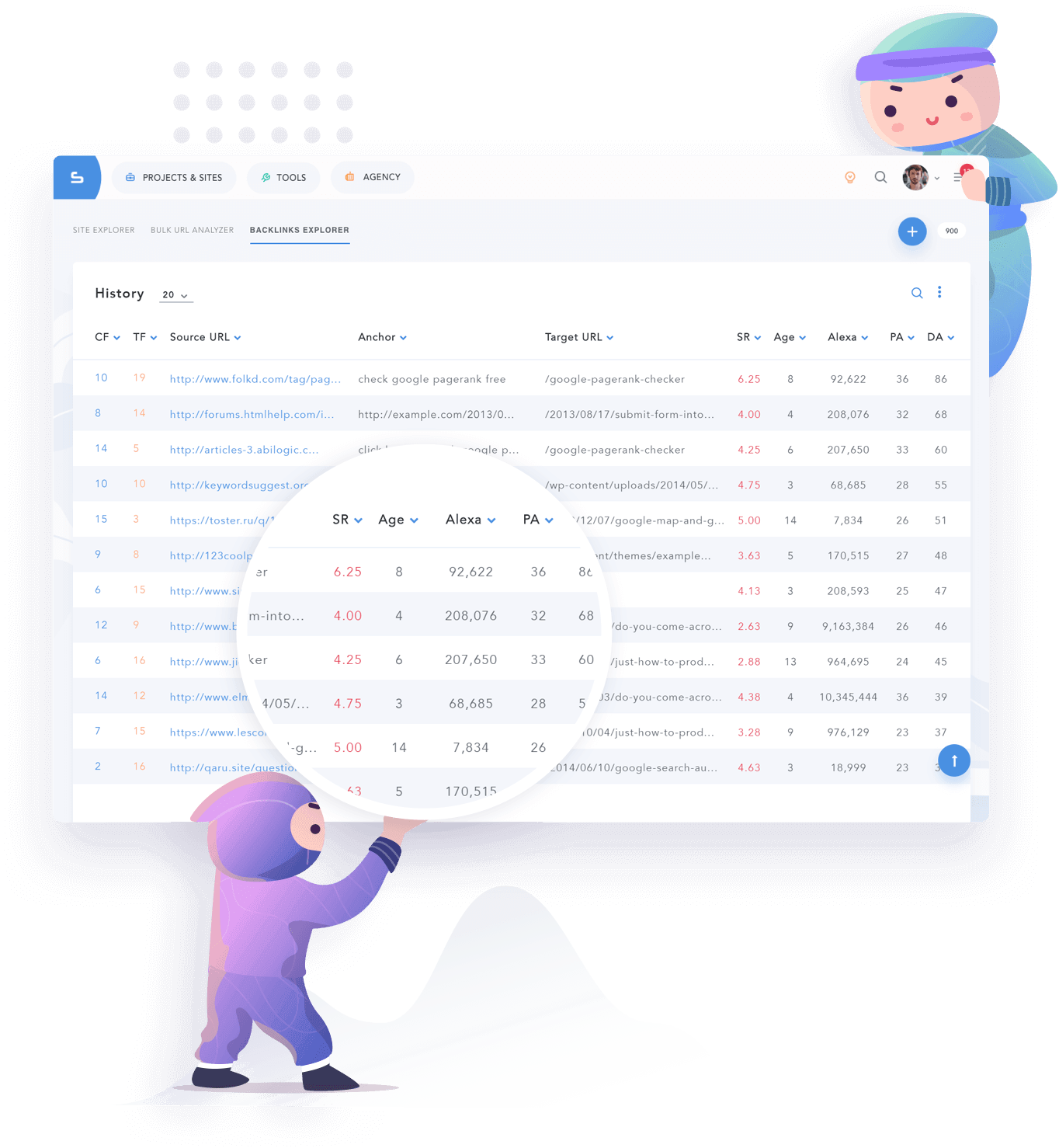 Backlinks Explorer Illustration